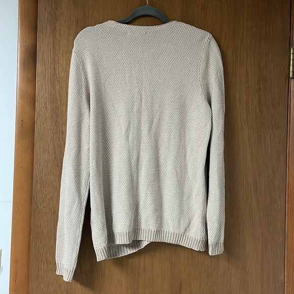 Banana Republic size medium white, tan, gold cardigan sweater - Picture 10 of 10